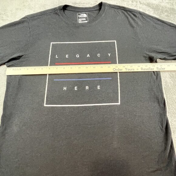 The North Face Men’s Large Black Slim Fit Shirt USA Flag Logo legacy starts here - Picture 4 of 10